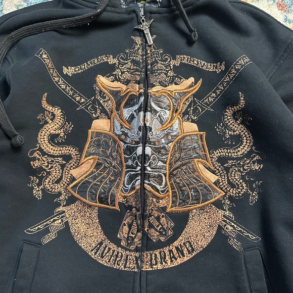 Vintage Avirex Samurai Zip-up Hoodie Medium - Picture 4 of 5